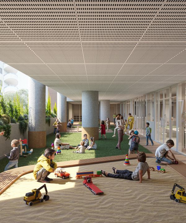 Render of childcare centre