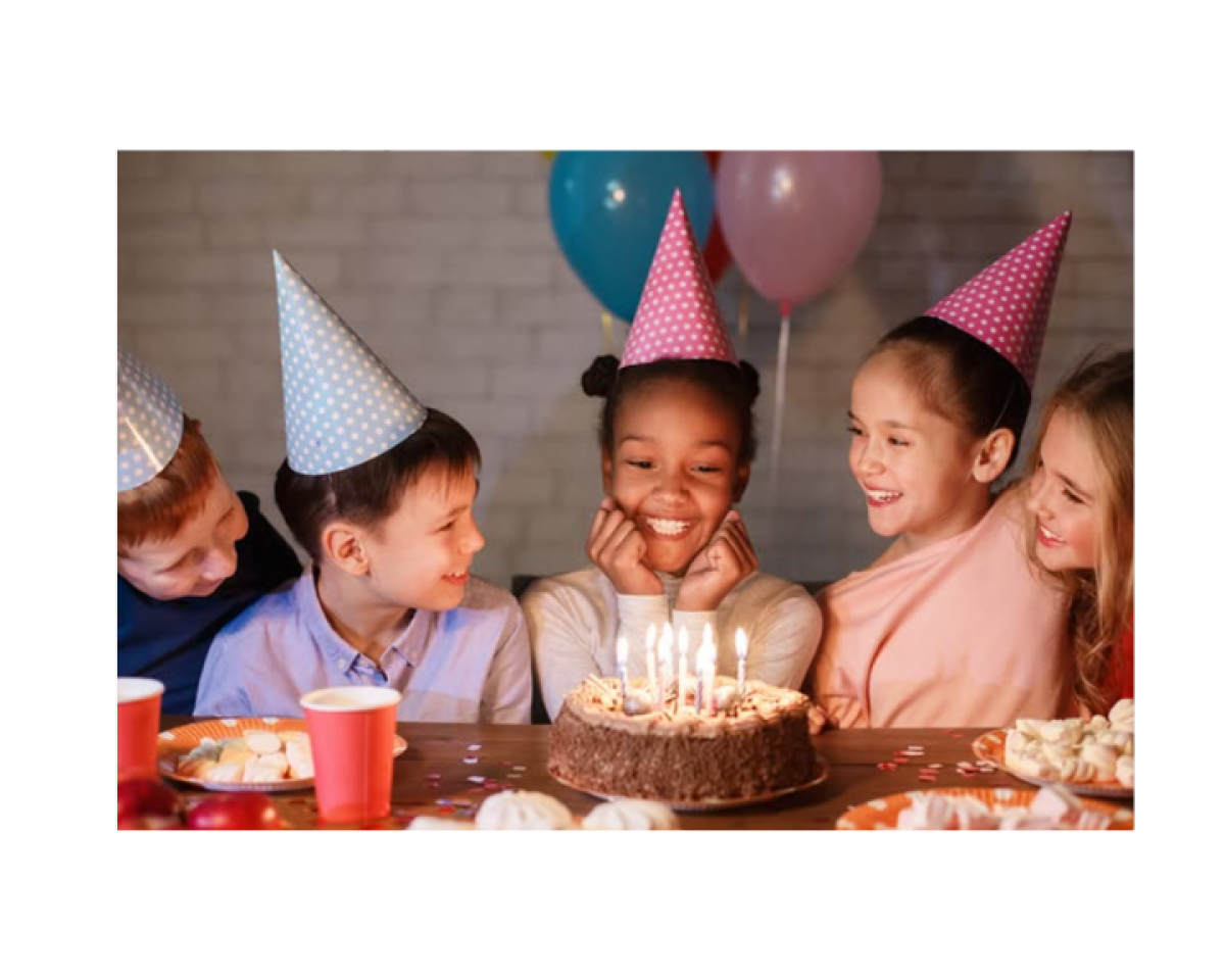 Children celebrating a birthday party