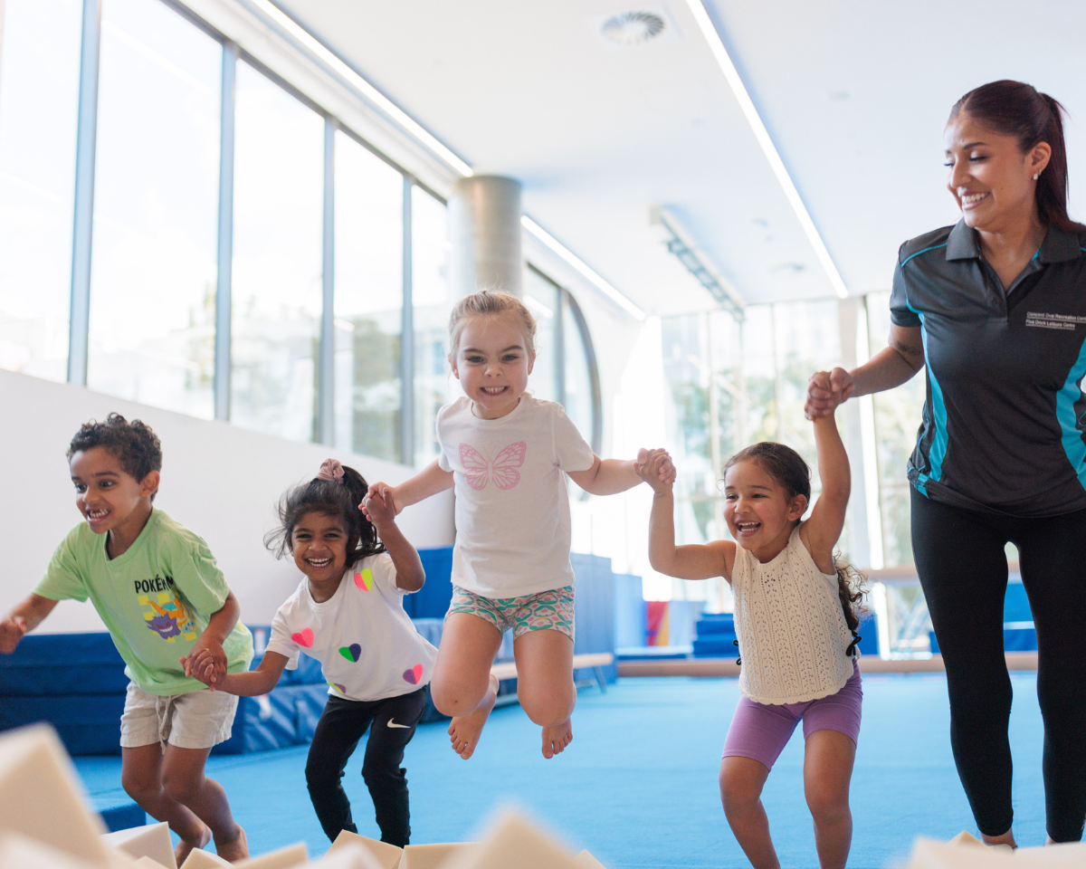 Gymnastics jumping