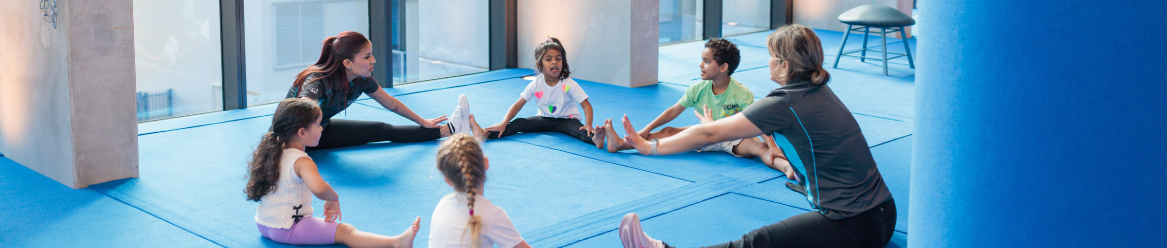 Children doing recreational gymnastics