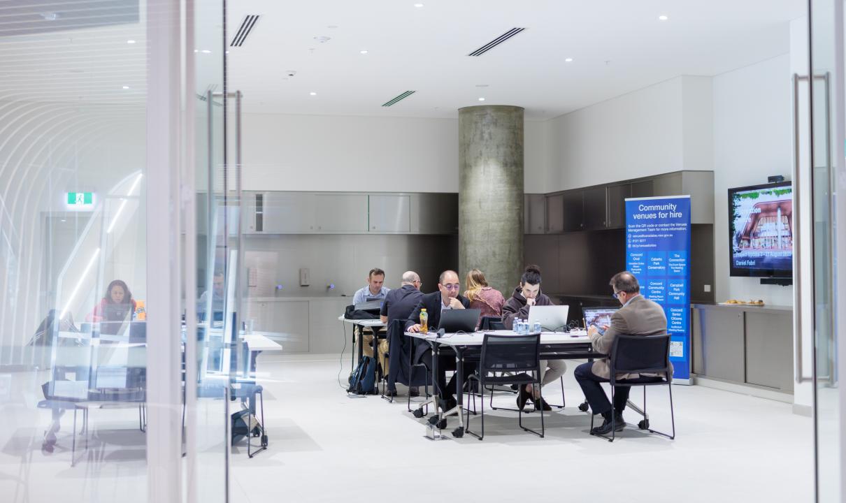 People sitting in boardroom
