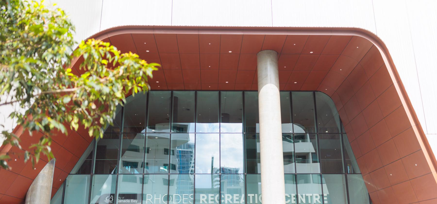 Exterior of Rhodes Rec Centre